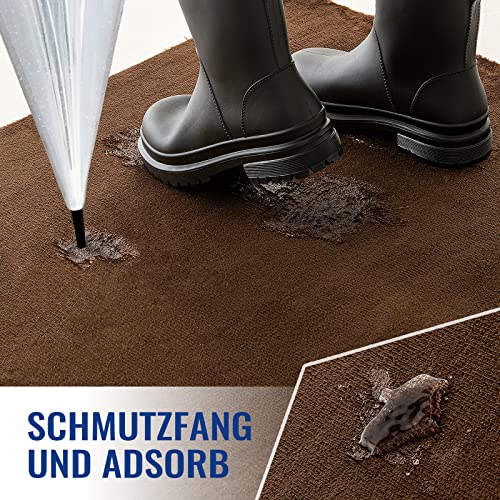MIULEE Door Mat Indoor and Outside Front Door Mat Washable Ultra-Thin Doormats Dirt Trapper Door Mats Indoor Entryway Rug Non Slip Door Rugs Abso