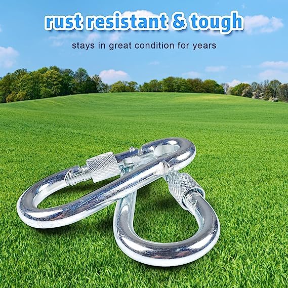 Qooloo Hanging Kit Straps, 4 pcs Swing Hanging Accessories, Swing Straps Hanging, Swing Attachment Hammock, Tree Swing Hanging with 4 D-Rings, Ho