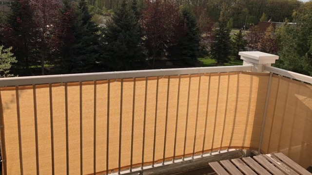 Cool Area balcony privacy screen, anti-peeping, windproof, anti-ultraviolet, HDPE balcony cover, 90x500cm,Graphite