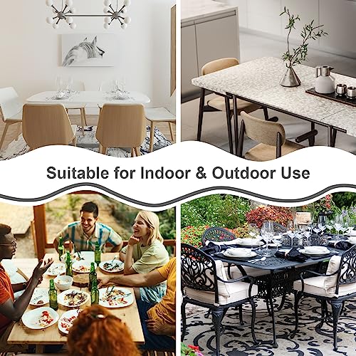 HXMJIED Rectangular Wipeable Table Cloth, 137x180cm Leaves Pattern Tablecoths PVC Wipe Clean Table Cloth Waterproof Stain-proof Square Tabletop P