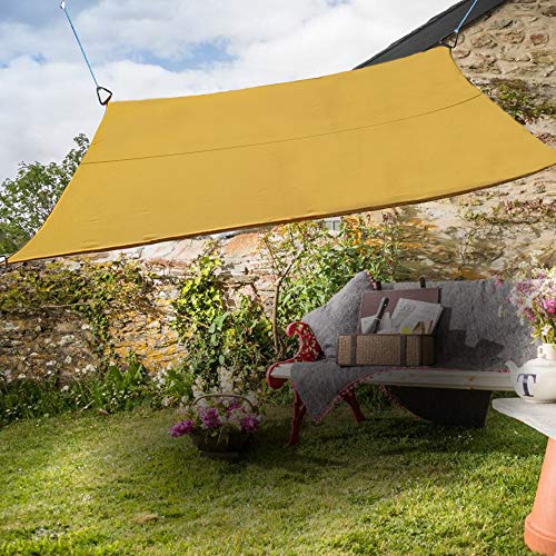 Greenbay Anti-UV Sun Shade Sail Garden Patio Yard Party Sunscreen Canopy 98% UV Block Rectangle Cream 5x4m