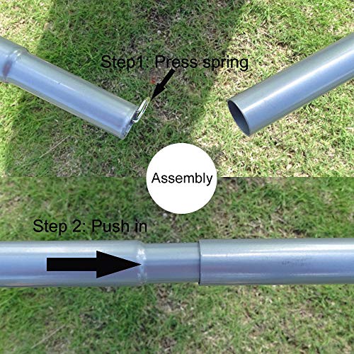 Hipier Tent Poles Camping Poles for Tarp Awning Sun Shade Sail Pole Adjustable Canopy Poles Set of 2