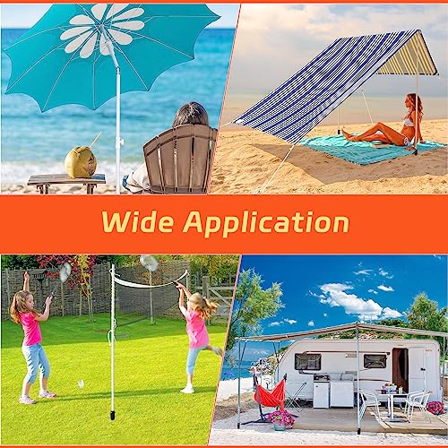 FactionGarden Umbrella Stands for Outside, Heavy Duty Beach Umbrella Sand Anchor Metal Outdoor Umbrella Base In Ground Umbrella Holder Stand No D