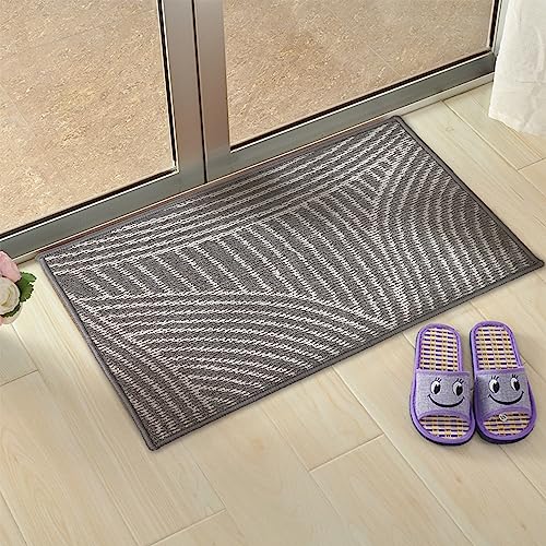 comfoyar Indoor Door Mat Dirt Trapper Absorbent Entrance Rug Non Slip Rubber Backed Machine Washable Floor Mat Front Low Profile Doormat for Indo
