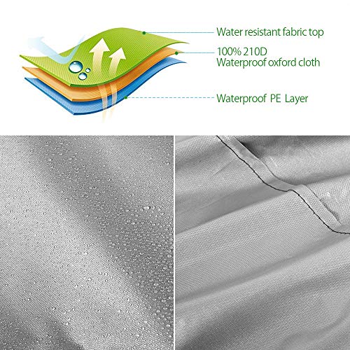 Patio Hanging Chair Cover 210D Oxford Fabric Heavy Duty Waterproof Veranda Patio Cocoon Egg Chair Garden Furniture Protective Cover with Elastic