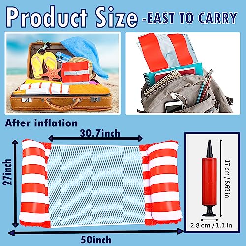 Lubibi 2 Pack Inflatable Pool Floats, Swimming Pool Floats for Kids Adults Inflatable Pool Lounger For Travel