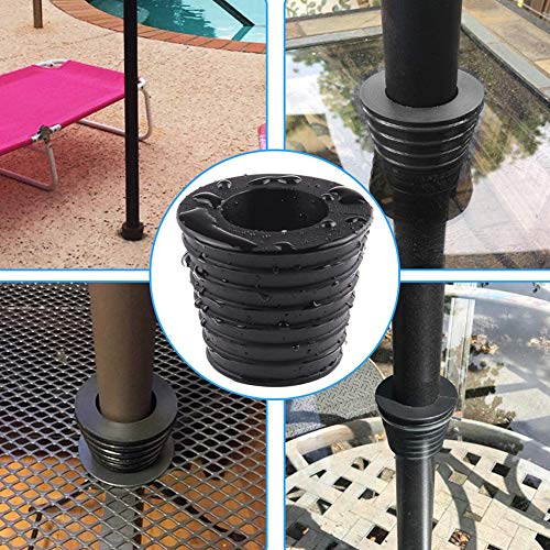 DUDNJC 2 Pcs Patio Umbrella Cone Umbrella Wedge Plug, 1.5 in Parasol Base Stand, Patio Table Hole Ring Plug for Glass Patio Garden Beach Table Um