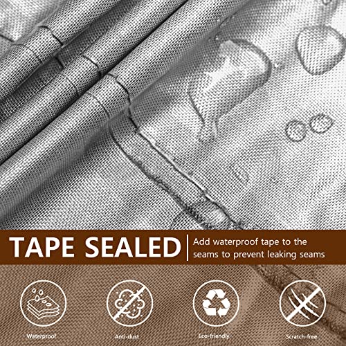 MOKANI Garden Furniture Covers Waterproof, 242x162x100cm Outdoor Furniture Covers, Upgraded Oxford 420D Garden Table and Chairs Covers, Rectangul