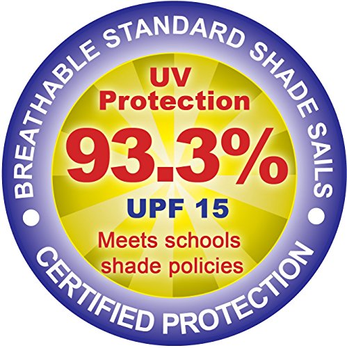 Kookaburra 2m Triangle 320gsm Knitted Sun Sail Shade Canopy 93.3% Commercial Grade UV Block (Polar white)