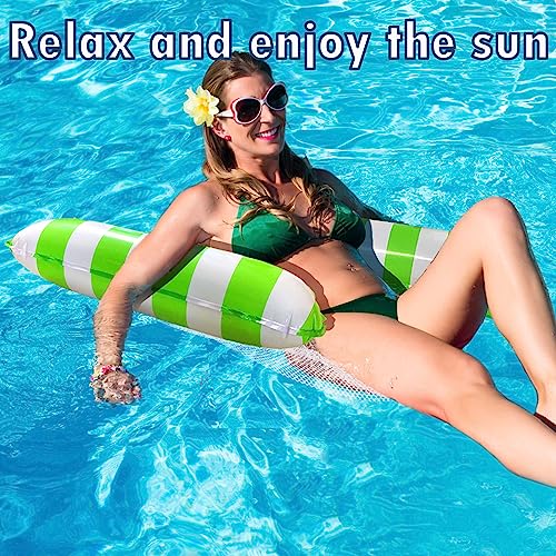 Lubibi 2 Pack Inflatable Pool Floats, Swimming Pool Floats for Kids Adults Inflatable Pool Lounger For Travel