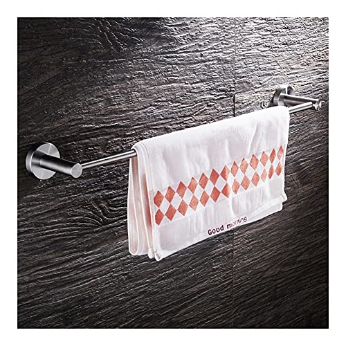 HIGOH Towel Rack Towel Bar Towel Bars Stainless Steel Towel Rack, Wall-Mounted Bathroom Towel Holders, Single Rail Bath Storage Shelf Bathroom Ac