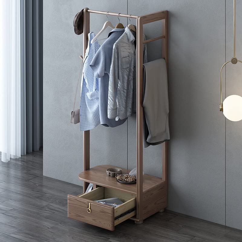 maozi Wooden Coating Hanger Shoe Standing Coat Racks Clothes Entrance Foot Racks Hall Space Saving Furniture