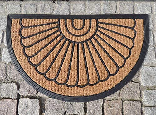 oKu-Tex Coconut mat, Shell, 45 x 75 cm halbrund