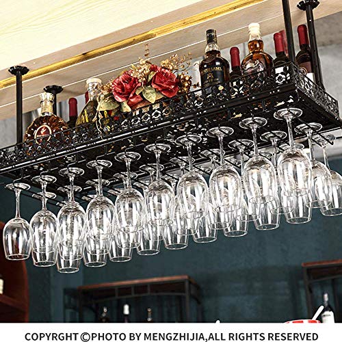 EYLINK Wine Racks,Industrial Vintage Metal Bar Wine Glass Rack, Wine Bar Wall Rack, Kitchen or Office Cutlery Bottle Holder, Vintage Iron Goblet