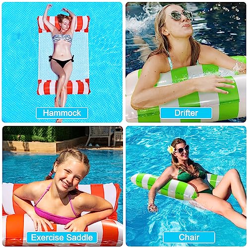 Lubibi 2 Pack Inflatable Pool Floats, Swimming Pool Floats for Kids Adults Inflatable Pool Lounger For Travel