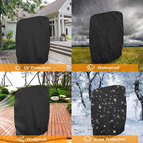 Garden Chair Cover, 2Pcs Folding Chair Covers Patio Reclining Chair Cover, Windproof, Anti-UV, Hydrophobic Oxford Fabric Outdoor Patio Sunbed Cov