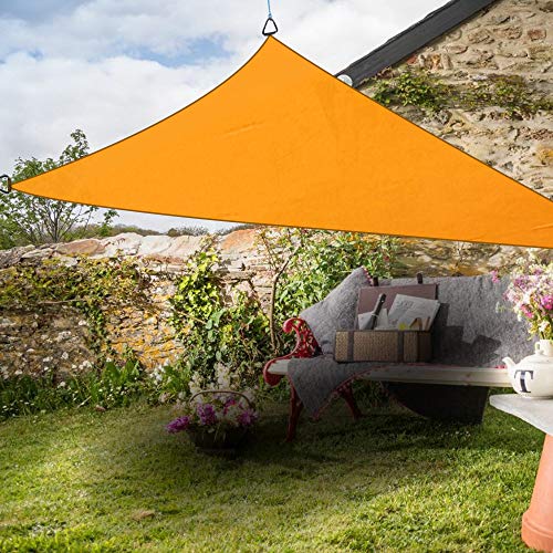 Greenbay Anti-UV Sun Shade Sail Garden Patio Party Sunscreen Canopy 98% UV Block Triangle Sand 5x5x5m