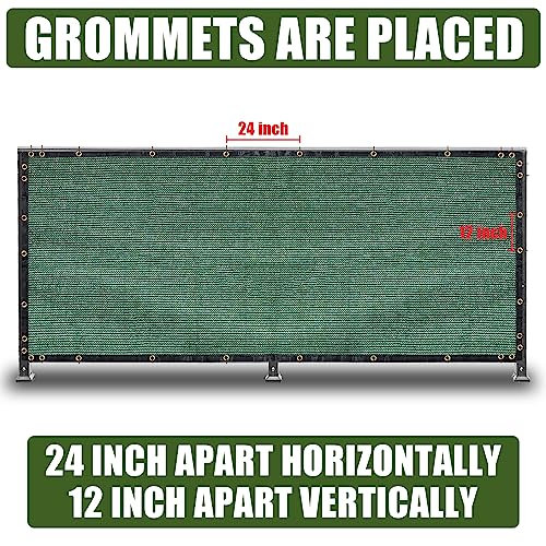 Green 6FT X 50FT Outdoor Privacy Screen Fence & Mesh Shade Net Cover, Ideal for Garden and Backyard - Enhances Privacy for Fencing & Chain Link,