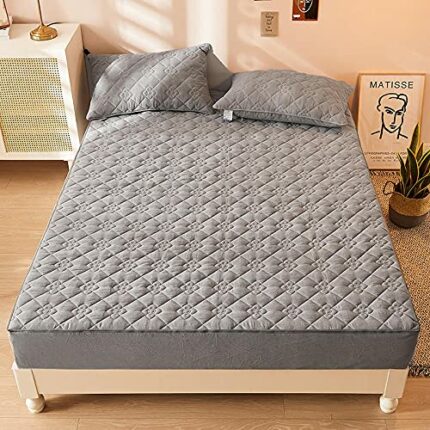 Mattress Protector with Zipper Closure-6 Side Protection Breathable Mattress Bags for Moving and Storage Full Size - Reusable Mattress Cover-Dark