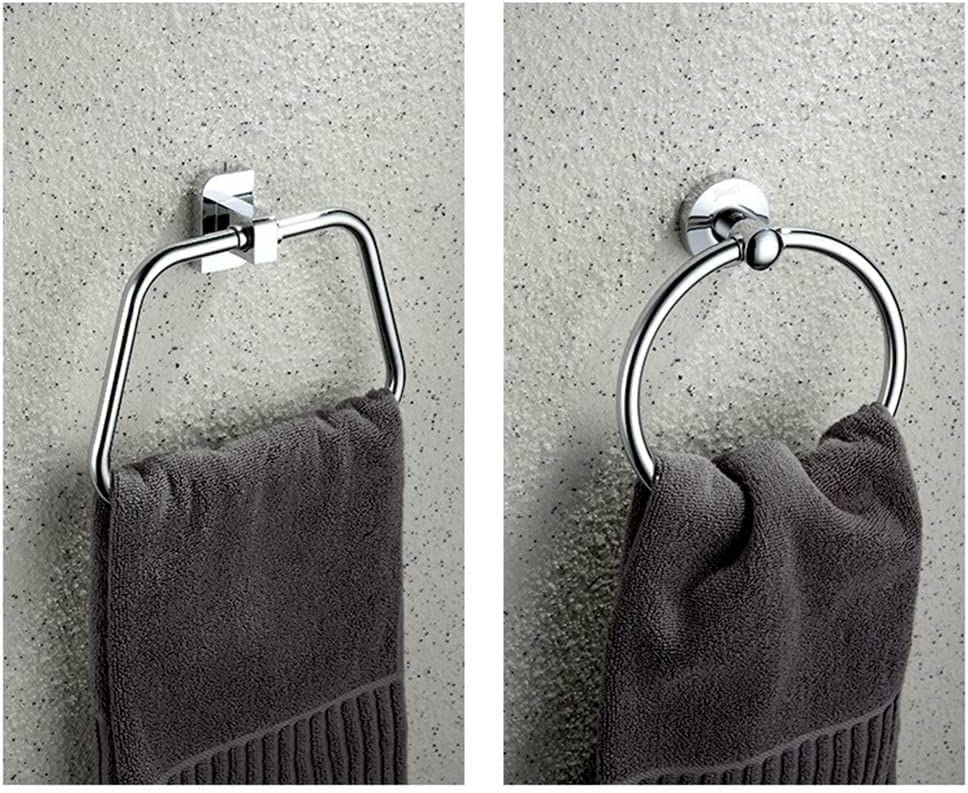 RAKUTE Brass Bathroom Towel Ring, Light Luxury Round Towel Rack, Hand Towel Holder, Bathroom Wall-Mounted Bathroom Ring