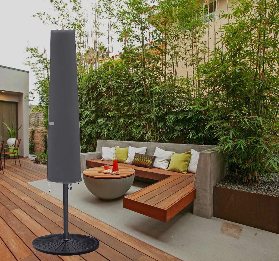 Garden Balsam Umbrella Cover for 6ft to 9ft Patio Umbrellas, Waterproof and Durable Market Umbrella Cover with Zipper and Rod