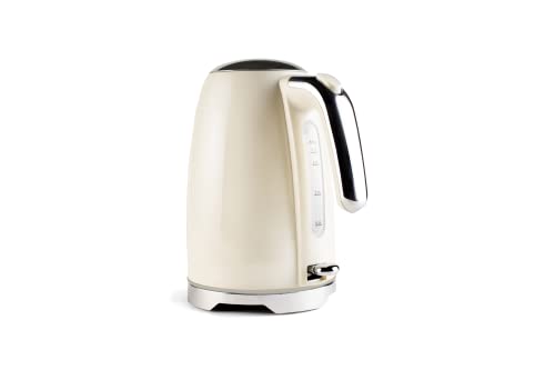 Haden Brighton Cornish Cream Kettle – Jug-Style Electric Fast Boil Kettle - Stainless Steel Body - Boil Dry Protection - Water Window And Scale -