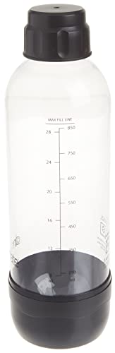 DrinkMate Soda Maker Carbonation Bottles (2 Pack) (1L, Black)