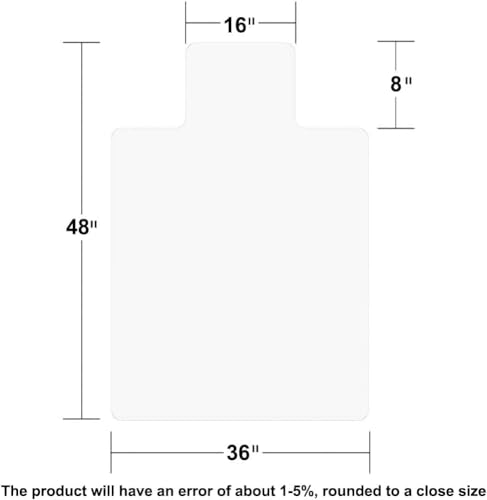 Office Chair Mat for Hardwood Floor, 48"×36" Clear Office Floor Mat, Computer&Desk Chair Mat, PVC Heavy Duty Floor Protector Chair Mats for Rolli
