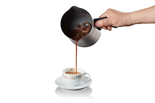 Arzum Okka Rich Automatic Turkish Coffee and Hot Beverage Maker, Velvetiser, Black/Chrome