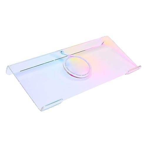 KUWAI Acrylic Clear Keyboard Tray Holder, LED Backlit Keyboard Riser, LED Clear Backlit Keyboard Tray, Acrylic PC Keyboard Stand, Computer Keyboa