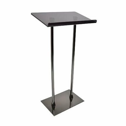 Acrylic Pulpit, Clear Podium Stand for Churches,Professional Presentation Podium Lectern with Wide Reading Surface,Portable Floor Standing Speaki