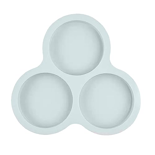 Donfulily Silicone Air Fryer Egg Pan 4-inch, 3 Hole Pancake Pan Fried Egg Pan for Air Fryer Baking Cooking Accessories (Grey)