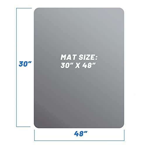 Office Chair Mat for Hardwood Floor 48"x 30" Rectangular Hard Floor Chair Mat, Heavy Duty Floor Mats Transparent Computer Chair Mats Anti-Slip Wo