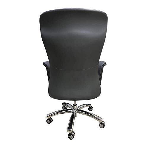 MU Pu Leather Computer Chair, Modern Boss Chair Office Chair, Comfortable Swivel with Fixed Armrests, Furniture Adjustable Swivel Chair