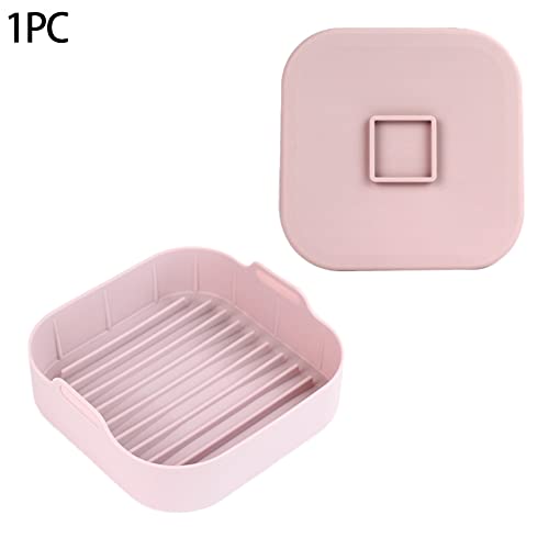 Air Fryer Silicone Pot, 8 inch Air Fryers Oven Basket Replacement for Paper Liners Easy Cleaning Air Fryer Pan with Heat-Proof Gloves for 6.5 QT