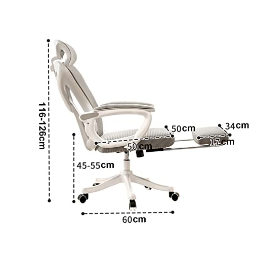 JHKZUDG 360 Swivel Task Chair, Executive Desk Chair with Wheels,Home Office Desk Chair with Headrest And Backrest,Ergonomic Office Chair with Foo