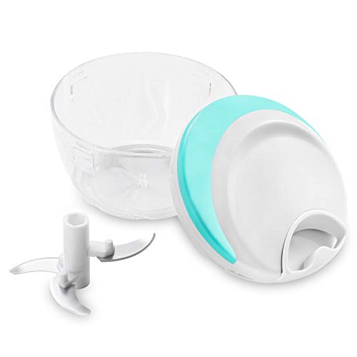 JIANFA Manual Food Chopper, Vegetable Chopper Mincer Blender to Chop Fruits Vegetables Nuts Herbs Onions Garlics for Salsa Salad Pesto Coleslaw P