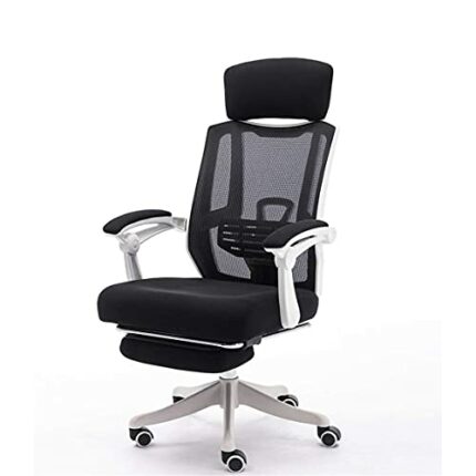 ZXNRTU Relax Comfortably Safe Ergonomic Home Office Chair - High-Back Desk Chair Racing Style with Lumbar Support - Height Adjustable Seat,Headre