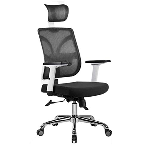n/a Black Office Chair with Arms and Back Support Executive Adjustable Computer Chair Swivel Ergonomic Desk Chair Comfy Padded for Office/Home/Be