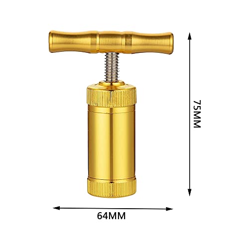 T Pollen Press Tool Pollen Press Kief Heavy Duty Pollen Presser T Press Handle Tool Metal Aluminum Compressor T Shape Handle Tool for Pressing He