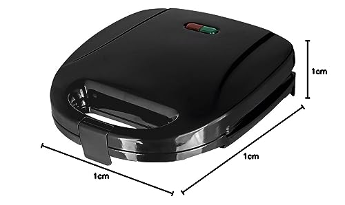 STATUS Rockford 2 Slice Sandwich Toaster | Non-Stick Sandwich Maker | 750W Black | ROCKFORDST1PKB4