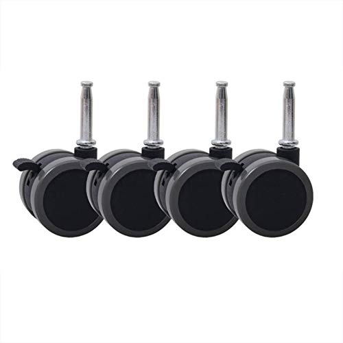 GTYT 4X Caster Wheel, Furniture Casters With Brake,M8x38mm Installation Stem,Load 120kg,for Furniture Table And Chair, 2Inch Swivel Castor