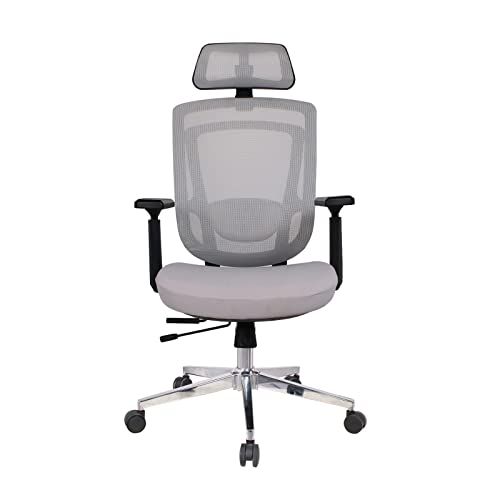 Premium Ergonomic Office Chair with Adjustable Headrest/Lumbar Support, Breathable Mesh Back & Heavy Duty Design - Ideal for Computer Desks, Bedr