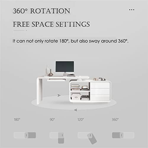 Office Desk Computer Desk Swivel Angle Multifunctional Desk White Office Furniture