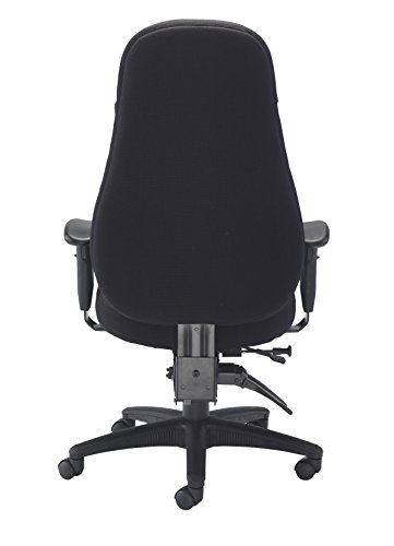 Office Hippo Professional 24 High Back Office Chair, 150 kg Weight Tolerance, Seat Slide, 2D Arms, Asynchro Mechanism, Ratchet Back, Fabric, Blac