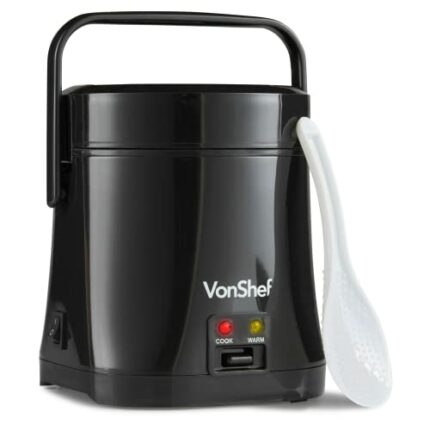 VonShef Rice Cooker with Easy Clean, Non-Stick, Removable Cooking Pot & Simple One-Touch Operation with Indicator Lights – Perfect Rice in Minute