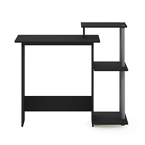 Furinno Efficient Home Laptop Notebook Computer Desk, Study Desk, Writing Desk, Black/Grey, 100.6 (W) x 85.3 (H) x 39.6 (D) cm