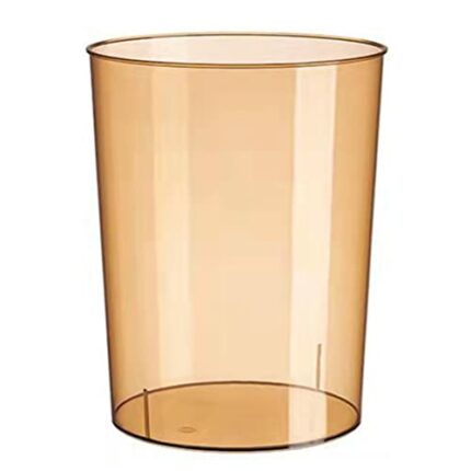 DOITOOL Car Trash Cans Clear Round Wastebasket Trash Can Bin Small Plastic Garbage Container Modern Open Recycling Bin for Bathroom Bedroom Home