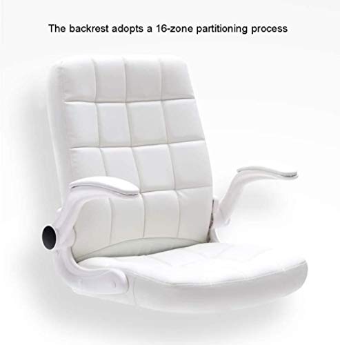 XJWWW-URG Office Work Chair, Leather Bow Back Office Chair, Leather Chair for Office and Home URG