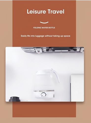 Outdoor Mini Folding Kettle Portable Silicone Kettle Boil Water Tool Electric Kettle Camping Accessories for Travel Accessories